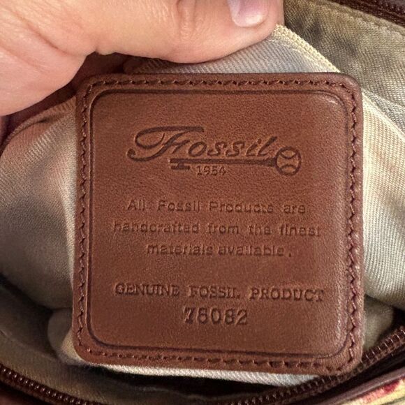 VTG Fossil Floral Canvas Leather Purse - Picture 5 of 8